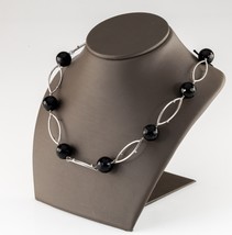 Magnifique Argent Sterling Et Briolette Noir Perle Collier 19 &quot; - $9,360.35 MXN