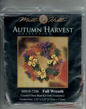 Mill Hill Autumn Harvest Collection Fall Wreath Glass Bead Kit MH18-7206 - $14.59