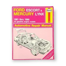 Ford Escort &amp; Mercury Lynx 1981-1990 Gasoline Haynes Automotive Repair Manual - £10.84 GBP
