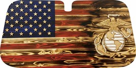Flag Wood design car window Sun shade , made to order, select your size - $466.29 MXN