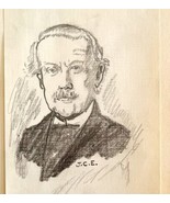 Jerome Eisenberg UK PM Lloyd George 1925 Original Art Pencil 1/1 Signed ... - $410.29 CAD