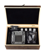 Whiskey Glass Set with Ashtray and Cigar Cutter - £90.48 GBP