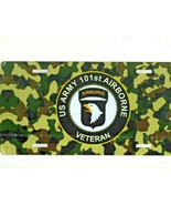 US Army 101st Airborne Veteran Aluminum Novelty License Plate (New) - £11.83 GBP