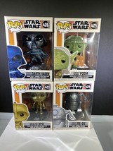 Star Wars Concept Art Funko Pop Vinyl Figures Yoda C-3PO R2-D2 Darth Vader New - £47.81 GBP