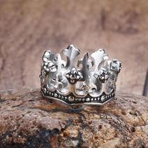 MPRAINBOW Vintage Gothic Stainless Steel King&#39;s Crown Theme Ring - Men&#39;s / Gents - £9.60 GBP