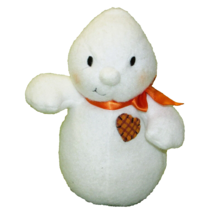 Hallmark Little Guy Ghost Plush Patchwork Heart B EAN Bag 7&quot; Halloween Stuffed Toy - £7.17 GBP