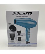 Babyliss Pro Nano Titanium Hair Dryer 1875W w/ 4 Attachments - Minimizes... - $914.12 MXN