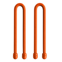 Nite Ize Gear Tie Reusable Rubber Twist Tie 6&quot; (2Pk) - Bright Orange - £14.38 GBP