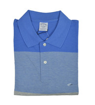 Brooks Brothers Mens Blue Colorblock Stripe Slim Fit Polo Shirt, 2XL XXL 3584-55 - £63.11 GBP