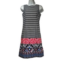MARIO SERRANI Italy Geometric Multicolor Zip Sleeveless Sheath Dress Size 2 - £15.73 GBP