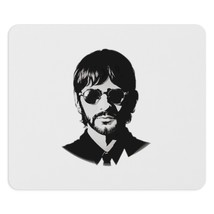 The Beatles Ringo Starr Black and White Illustration Personalized Mouse Pad - £13.84 GBP