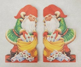 Vintage Eliasson Christmas Foldout Cutout Santa Christmas Paper Collectible - $24.55