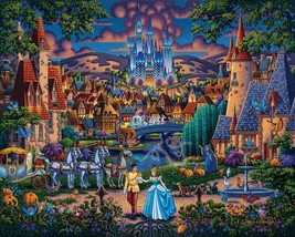 Princess Cinderellas Enchanted Evening Ceramic Tile Mural Backsplash Medallion - £40.84 GBP+