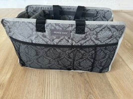 Mary Kay Tote Black Grey Consultant Cosmetic Caddy Storage Tote Bag Organizer - $18.37