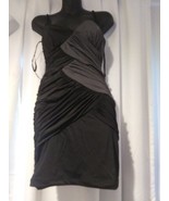 Love Crazy - Black &amp; Grey ruched fitted sleeveless mini dress Size L / XL - €11,94 EUR