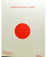 B-40 10 Meter Air Pistol Target, (red) 7&quot; x 8&quot;, on Tagboard (100) - $360.84 MXN