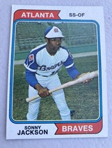 1974 TOPPS BASEBALL CARD # 591 Sonny Jackson Braves - $2.20