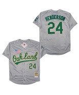 Athletics #24 Rickey Henderson Jersey Old Style Uniform Gray - $45.00