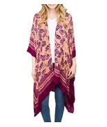 Time and Tru ~ Pink Floral ~  Layering Piece ~ Kimono ~ Small/Medium (S-M) - $30.69 CAD