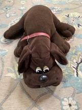 Tonka Pound Puppy Dark Brown w/ Collar Vintage 1985 Pound Puppies Medium Size - £14.00 GBP