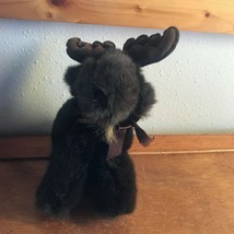 Gently Used Small Plush Fancy Zoo Dark Brown MOOSE Stuffed Animal – 8 in... - £9.74 GBP