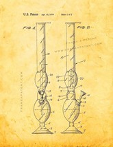 Water Pipe Patent Print - Golden Look - $7.95+