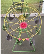 miniature decorative Ferris wheel garden ornament home decor flowers Fla... - $552.31 MXN