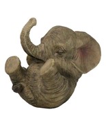 Whimsical Safari Savanna Baby Calf Elephant Cradling On Its Back Figurine - $25.96 CAD