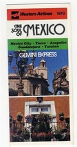 Western Airlines Brochure for Soul of Mexico Tours 1979 - £19.44 GBP