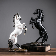 European Style Horse Sculpture Resin Animal Statue Decoration  - £33.97 GBP