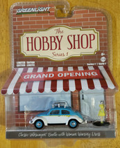 Greenlight Collectibles Hobby Shop Series 1 Volkswagen Beetle w Female Figurine - £7.98 GBP