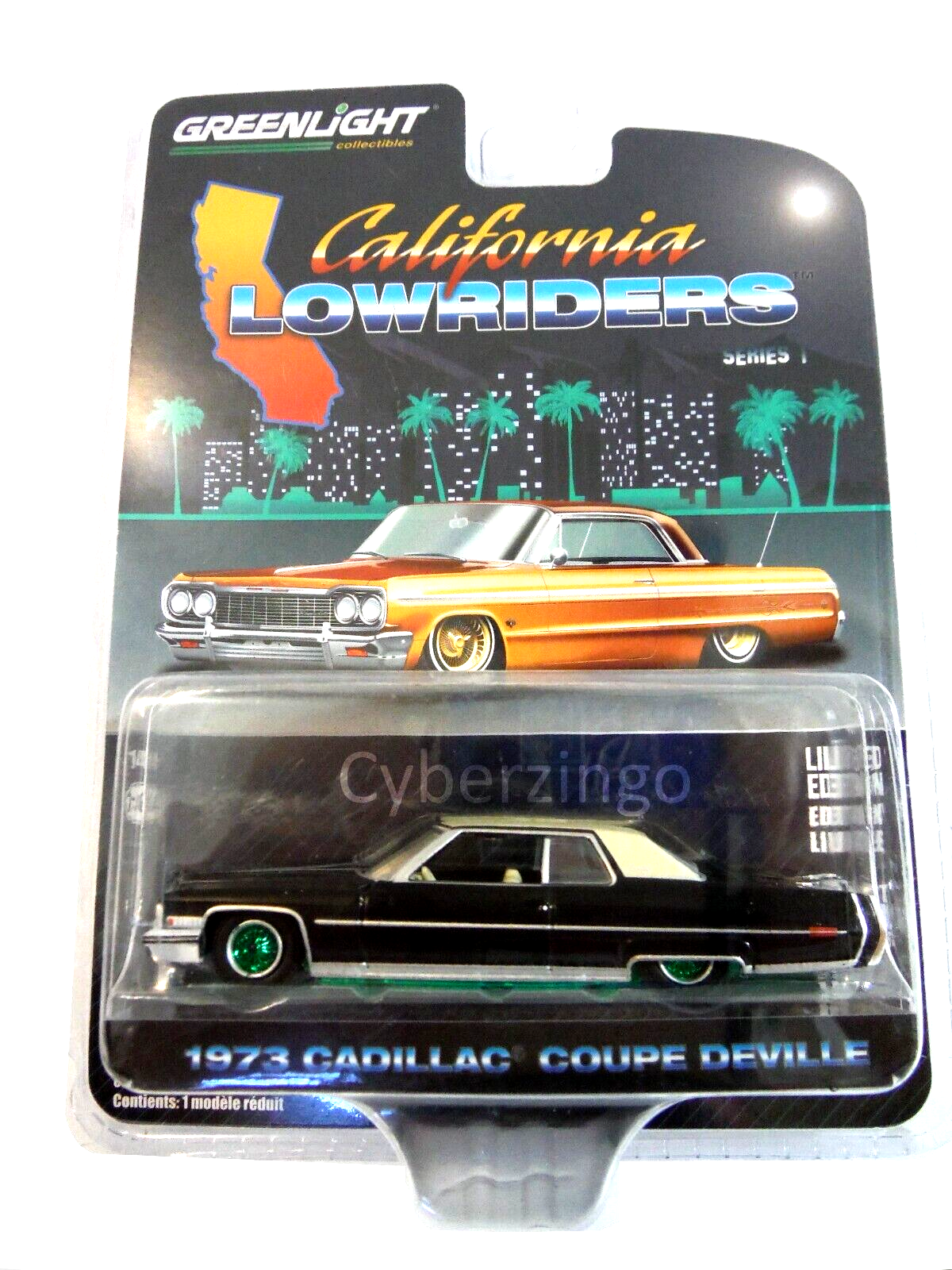 Greenlight 1/64 1973  Cadillac Coupe Deville California Lowrider CHASE CAR NEW - $49.19