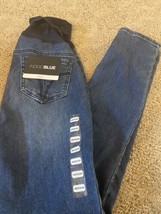 Indigo Blue dark blue denim jeans women&#39;s maternity size M Over Belly - £15.94 GBP