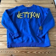 Jettson Men’s Heavyweight Crewneck Pullover Logo Sweatshirt Size M Blue Ck - £45.93 GBP