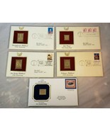 Set of 5 Golden Replica First Day of Issue PA / NJ / DE Statehood Stamp Set - £6.28 GBP