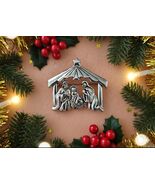 Vintage Sterling Silver Nativity Manger Ornament or Brooch | Signed Mari... - $723.71 MXN