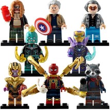 8pcs Avengers Endgame - Captain Marvel Pepper Thor Thanos Spiderman Minifigures - £13.54 GBP