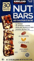 Kirkland Signature Nut Bars w/Cocoa Drizzle &amp; Sea Salt 30 bars EXP 12/2025 - $477.51 MXN