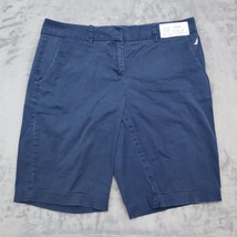 Nautica Shorts Mens 8 Navy Blue Twill Low Rise Outdoor Casual Chino Bottoms - £17.84 GBP