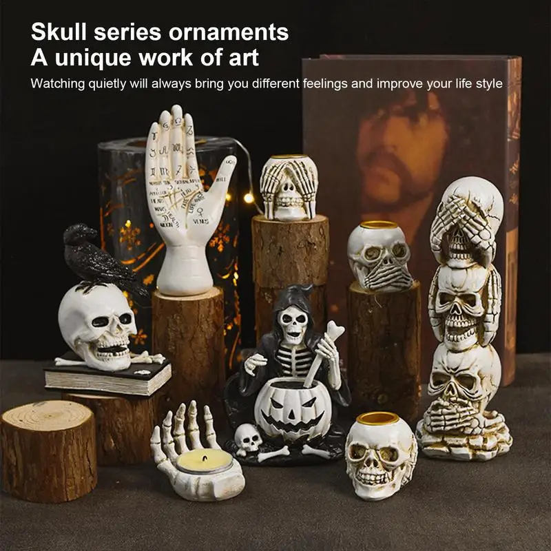 Halloween Skeleton Room Decor High Quality Horror Statue Multipurpose - £12.38 GBP+