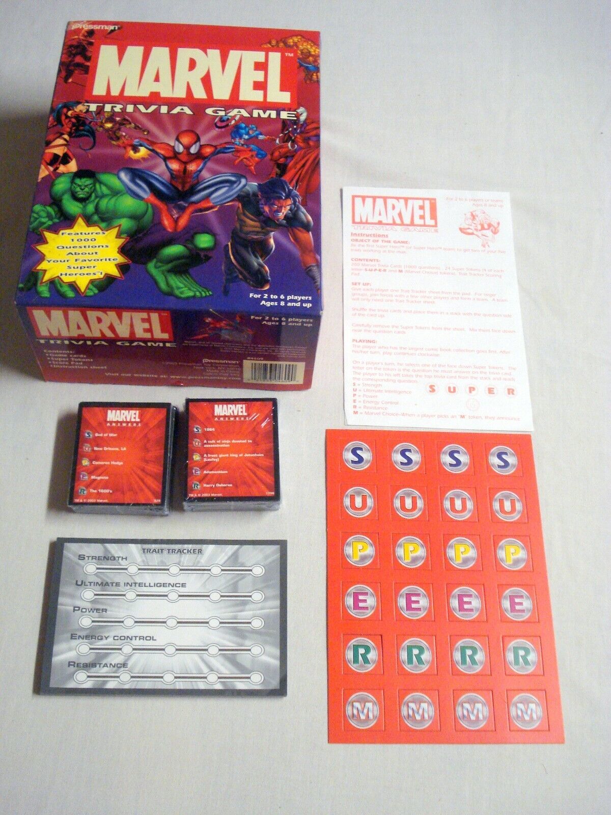Marvel Trivia Game Complete Never Played 2003 Pressman - $8.99