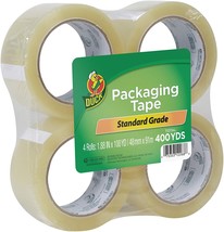 Duck Brand Standard Packaging Tape Refill, 1.88&quot; x 100 Yds, 4 Rolls - $19.79