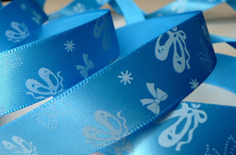 5/8&quot; inch blue Ballet Shoe satin RIBBON 1 yd dance ballerina recital aqu... - $2.37