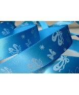 5/8&quot; inch blue Ballet Shoe satin RIBBON 1 yd dance ballerina recital aqu... - $3.22 CAD