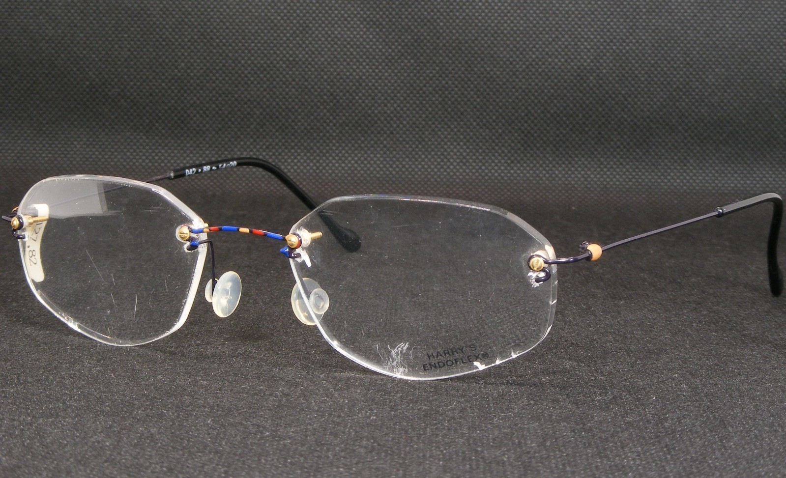 Vintage Harry&#39;s 042 88 Multicolore Unique Sans Lunettes 54-20-140mm Alle... - $97.17