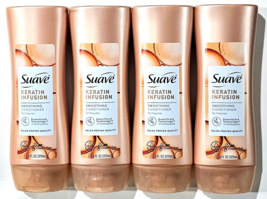 4 Pack Suave Keratin Infusion Smoothing Conditioner For Frizzy Hair 12.6oz - £21.52 GBP