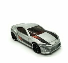 Hot Wheels Salion FR-8 HW Workshop Gray Striped Car Toy Vehicle 2014 - £7.75 GBP