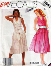 Misses&#39; Pullover Dress &amp; Sash Vintage 1986 Mc Call&#39;s Pattern 2542 Size 10 Uncut - £15.73 GBP