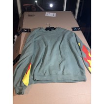 Urban Outfitters Flames Sweatshirt XL, Fire Sleeve Pullover, Women&#39;s Str... - $14.85