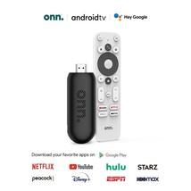 onn Android TV 2K FHD Streaming Stick with Remote Control &amp; Power Adapter - £44.26 GBP
